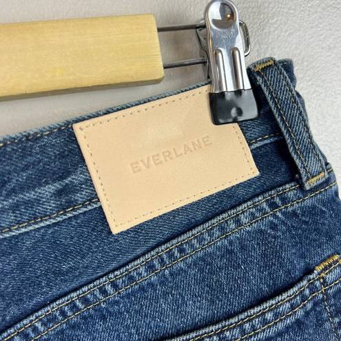 Everlane  Denim Short Size 27 Organic Cotton Cut Off Rolled Hem Mid Rise Blue