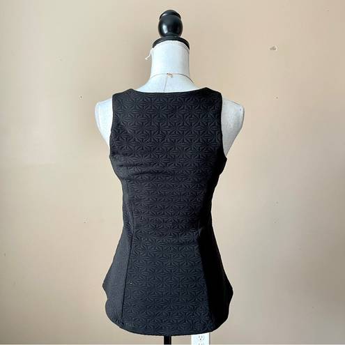 Krass&co RW &  | Black Textured Sleeveless Peplum Top Sz XS