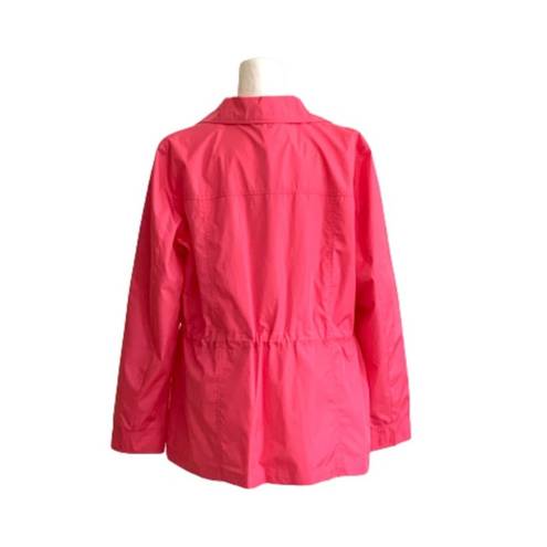 Studio Works  Jacket Windbreaker Pink Zipper Front Lightweight Jacket Size Large