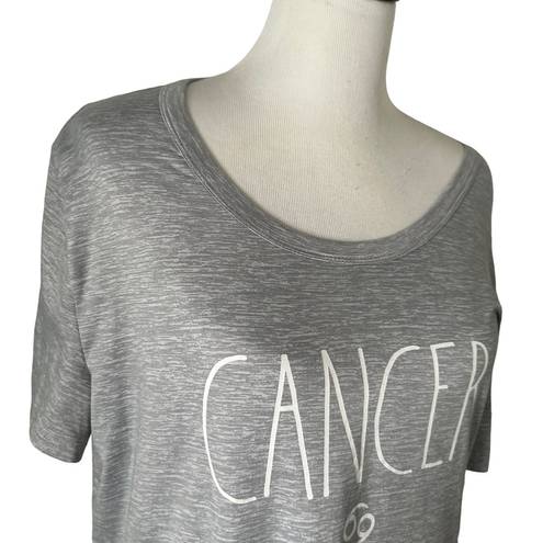 Rae Dunn  Zodiac‎ Sign Cancer PJ Top Gray Short Sleeve Soft Womens Size XL