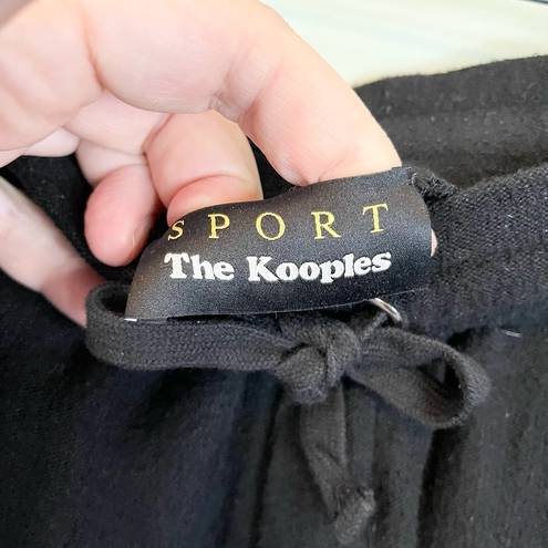 The Kooples  SPORT Women's Black Sweet Fleece Snap Jogger Sweat Pants Size Small