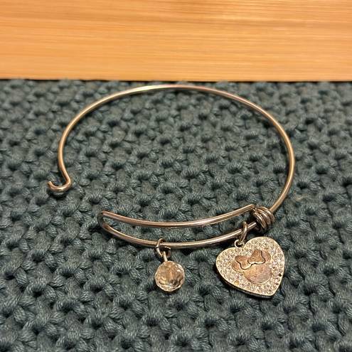 Disney  Minnie Mouse Mickey Silver Alex Ani Style Bracelet ILL BE YOUR MINNIE