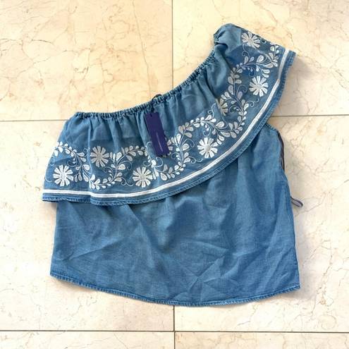 Rebecca Minkoff  NWT $138 Rita Chambray Top Sz L