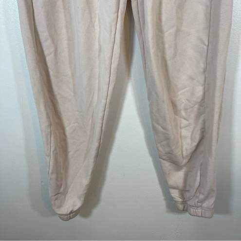 Aritzia tna airy fleece sweatpants light pink high rise pockets drawstring sz M Size M