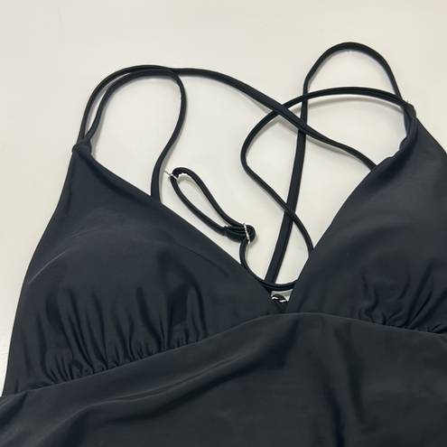 Beachsissi  Ruched Black One Piece Swim Suit Size Extra Large New with Tags