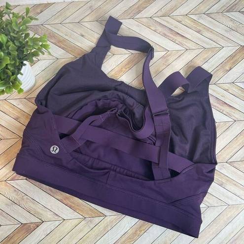 Lululemon  | women dark purple athletic sports bra unpadded