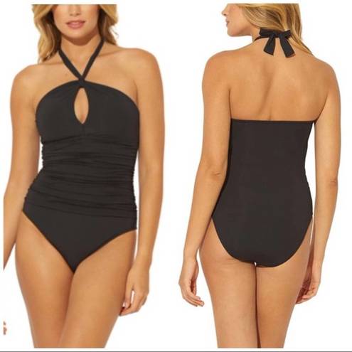 Bleu Rod Beattie  BLACK Twisted One-Piece Swimsuit