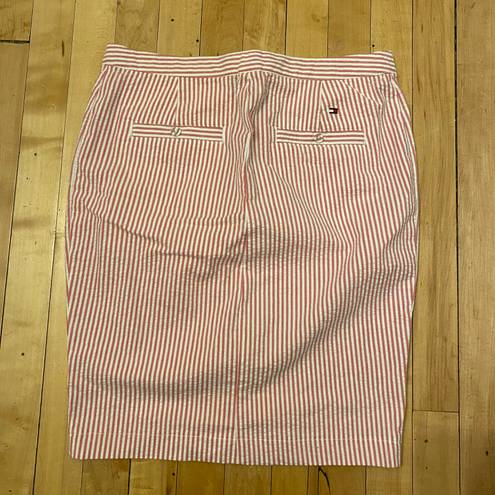 Tommy Hilfiger Striped Pink/White Golf Skirt 