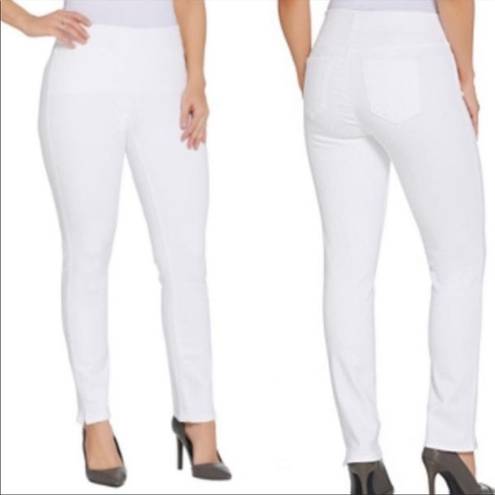 NYDJ  Alina Pull On White Ankle High Rise Stretch Jeans Women's Size 8P