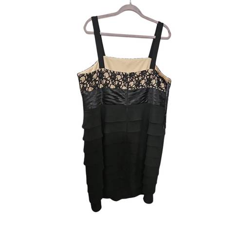 Jessica Howard Dress Womens 18W Formal Artichoke Black Lace Wedding Cocktail