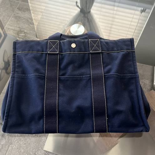 Hermès  Paris Large Tote Bag, Navy EXCELLENT! Authentic!