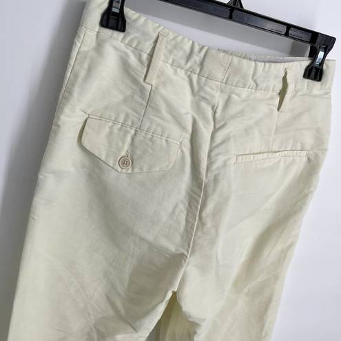 Golden Goose  Linen Cotton Blend Pants Womens Sz XS Pale Yellow Straight Leg