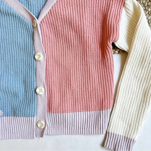 The Moon  & Madison Color Block Knit Cardigan