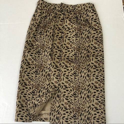 Terry Lewis  Vintage Leopard Pencil Skirt