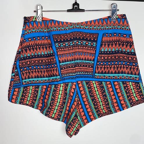 Alexis Tribal Aztec Boho Multicolored High Rise Shorts