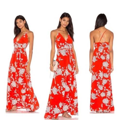 Yumi Kim NEW  FRENCH ROSE RED SILK RUSH HOUR MAXI Dress Size XS