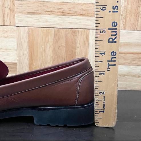 Salvatore Ferragamo Vintage  Sport ST09721 Brown Leather Loafers Horsebit Size 6B