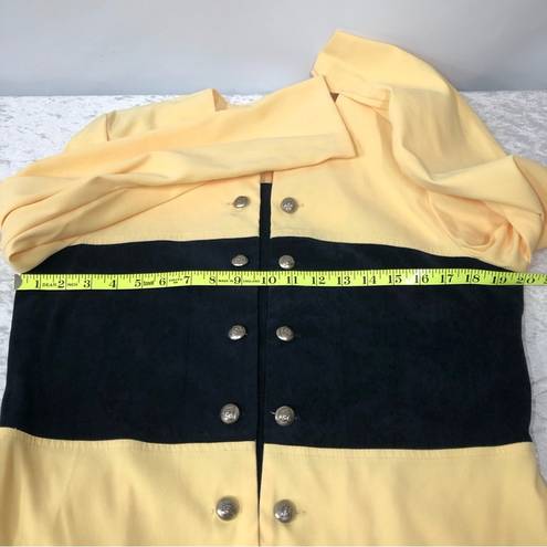 INC Vintage I.S.B . women’s blazer suit jacket yellow & black button down