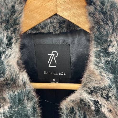 Rachel Zoe  faux fur fuzzy vest pockets S