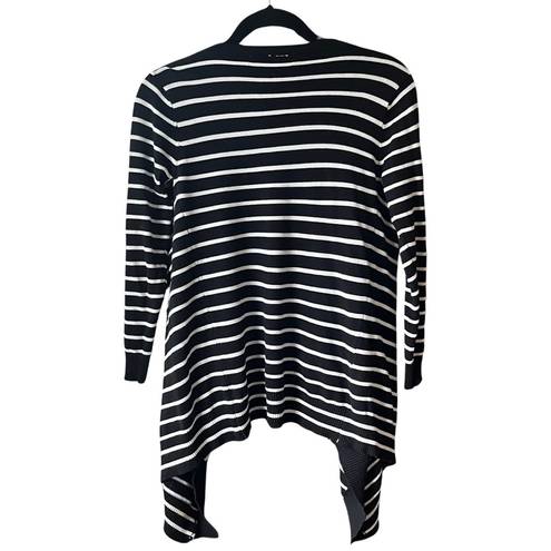 Love Culture Black & White Open Front Long Sleeve Cardigan S