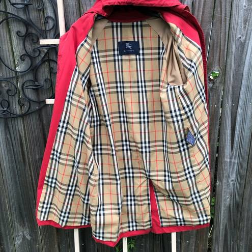 Burberry  London Trench Red Coat Jacket Sz 8