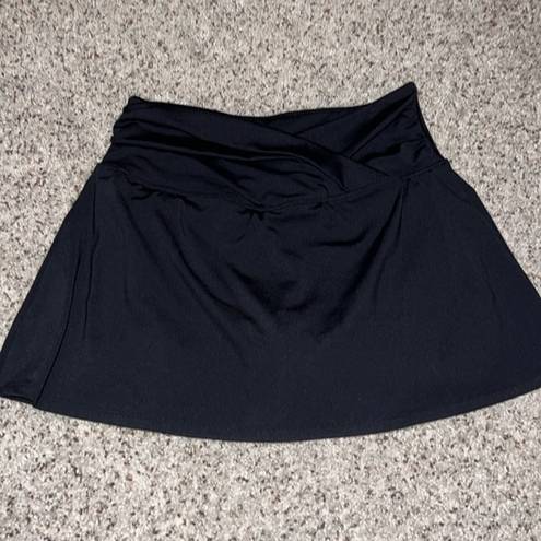 Yogalicious Black crossover waist tennis skort