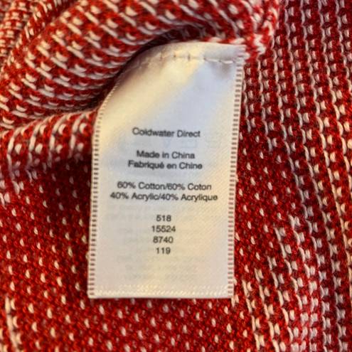 Coldwater Creek Fresh Red Lots of Love Sweater