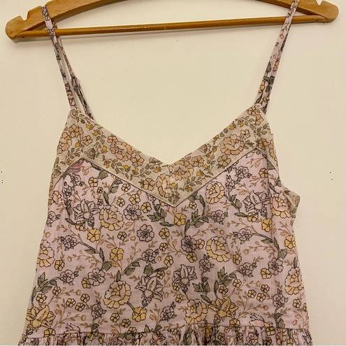 American Eagle Women’s  Light Purple & Yellow Romper w Adjustable Straps Size M