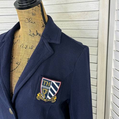 Tommy Hilfiger  French Terry Knit Schoolboy Blazer Jacket Blue Medium