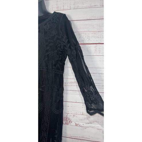 Orange Creek Women’s  Black Lace Overlay Dress Medium | Large