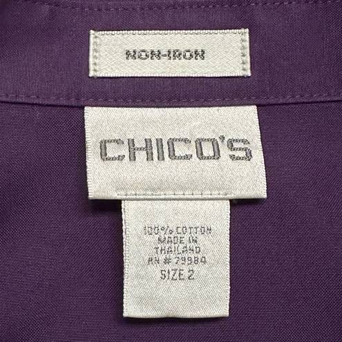 Chico's NWOT Chico’s Non-Iron 100% Cotton Button Down Shirt