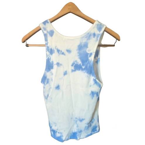 Daydreamer  La Eye Tie Dye Tank In Periwinkle Cloud Crop Tank L NWT