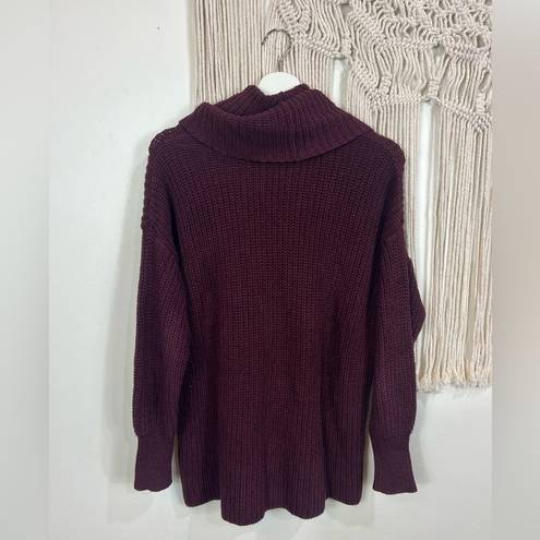 American Apparel Womens  Burgundy Turtle Neck Sweater One Size