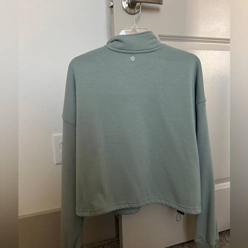 90 degree green cropped quarter zip Size L