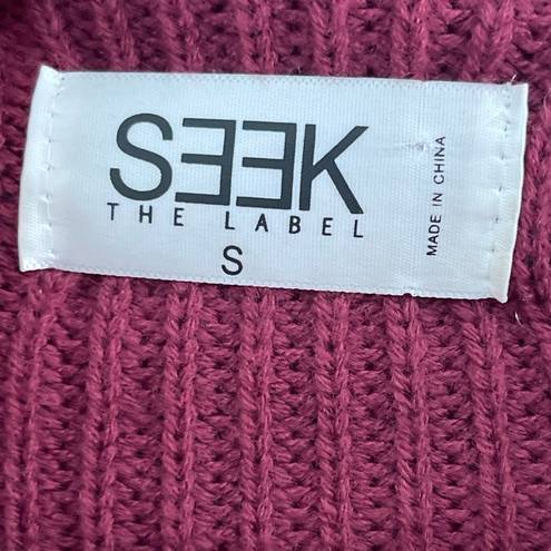 SEEK the Label Women  red oversized cowl sweater small