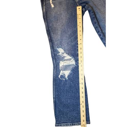 Good American  NWT Good Curve Straight GCS127T Distressed Blue Size 8/29