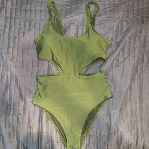 Aerie Large  cut out one piece swim suit in Olive