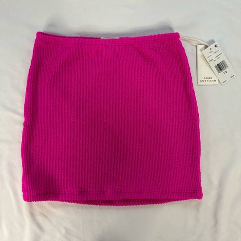 Good American  Hawaiian Pink Size 1/2 S/M Always Fits Swim Mini Skirt Cover Up