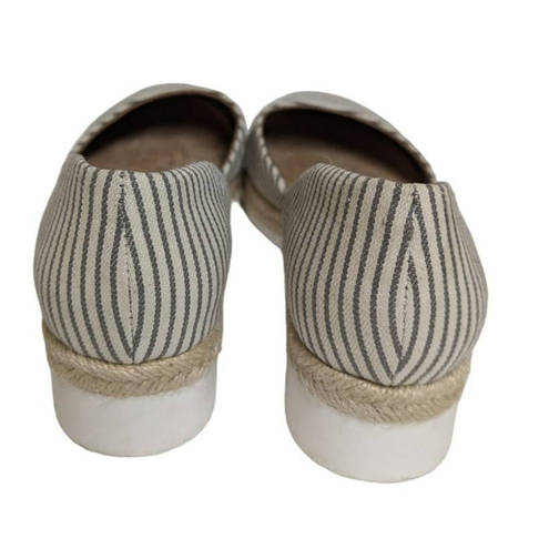 Life Stride  Cassidy Espadrille Wedge D'Orsay  Shoe Stripe Canvas Size 8