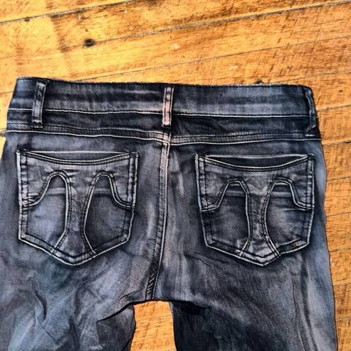 Tripp NYC  gothic black acid wash vintage size 1 jeans