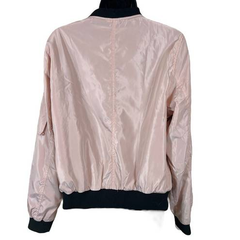 Love Tree Blush Pink Bomber Jacket by 
