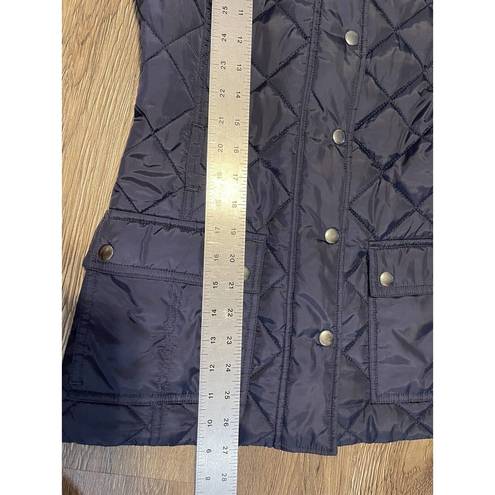 Banana Republic Women's  Navy Blue Quilted Full Zip-Up Field Vest Size Small Prep