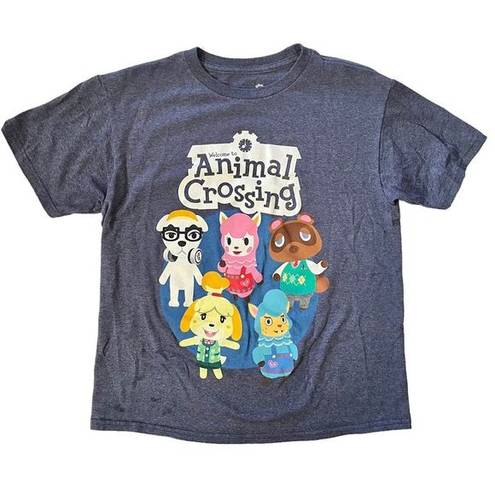 Nintendo  Animal Crossing Heather Navy Blue Adult Tee - Size M