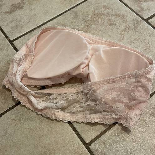 H&M bandeau bra pink lace