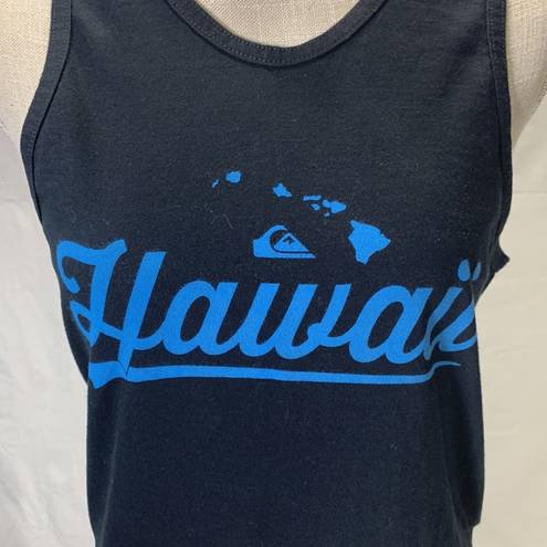 Quiksilver   Regular Fit Hawaii Black with Blue Logo Tank Top Size Small