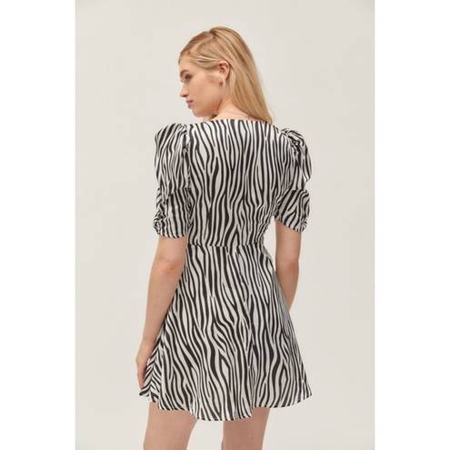 LIONESS Ask Anything Zebra Print Mini Dress NWT