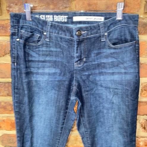 DKNY  Dark Wash Blue Denim Mercer Slim Bootcut Jeans Women's Size 6P Petite