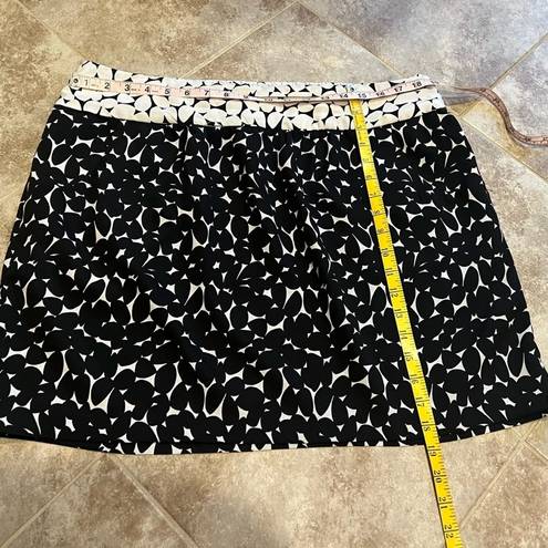 Krass&co NY &  mid rise mini skirt stretchy pull on waist pockets black white XL