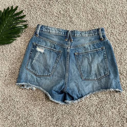 Good American Distressed Denim Shorts