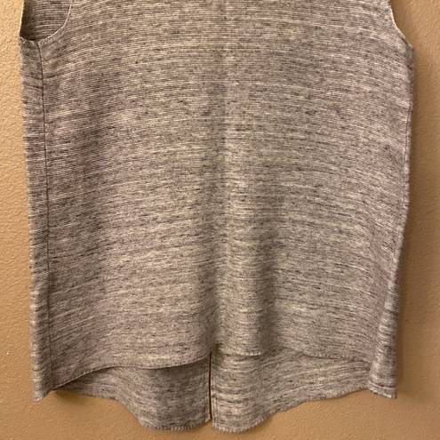 J.Jill PURE JILL  Heather Gray Sleeveless Open Front Sweater Vest Size Medium